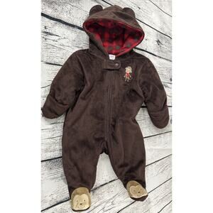 Just One You Carters Body Suit One Piece Size 3M Monkey Logo Ears Warm